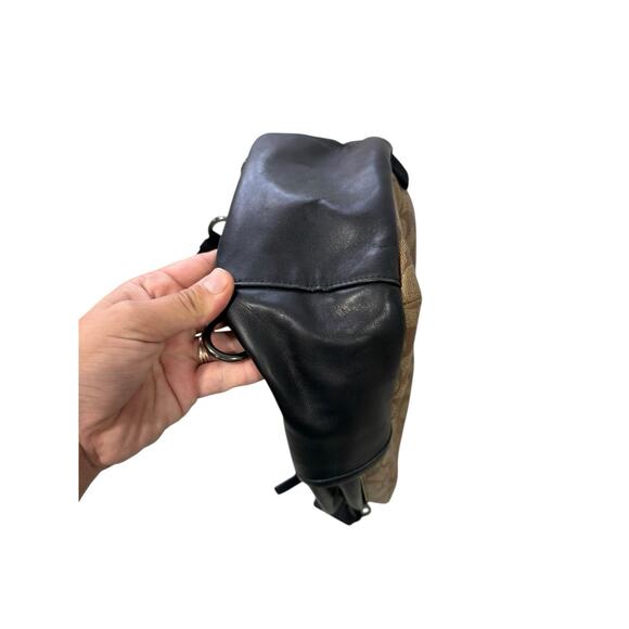 Coach Edge Pack Signature Canvas Black Brown Leather Sling Bag 89909 - Picture 3 of 16